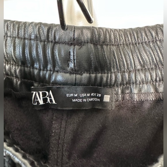 Zara* Faux Leather Joggers - Picture 5 of 6